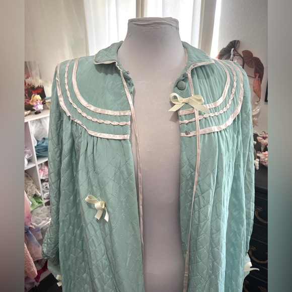 Voux Luxe x Selkie 💗 vintage rework bed jacket satin trench duster coat robe - Picture 10 of 11